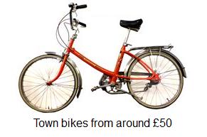 town bikes for sale or hire -back 2 bikes